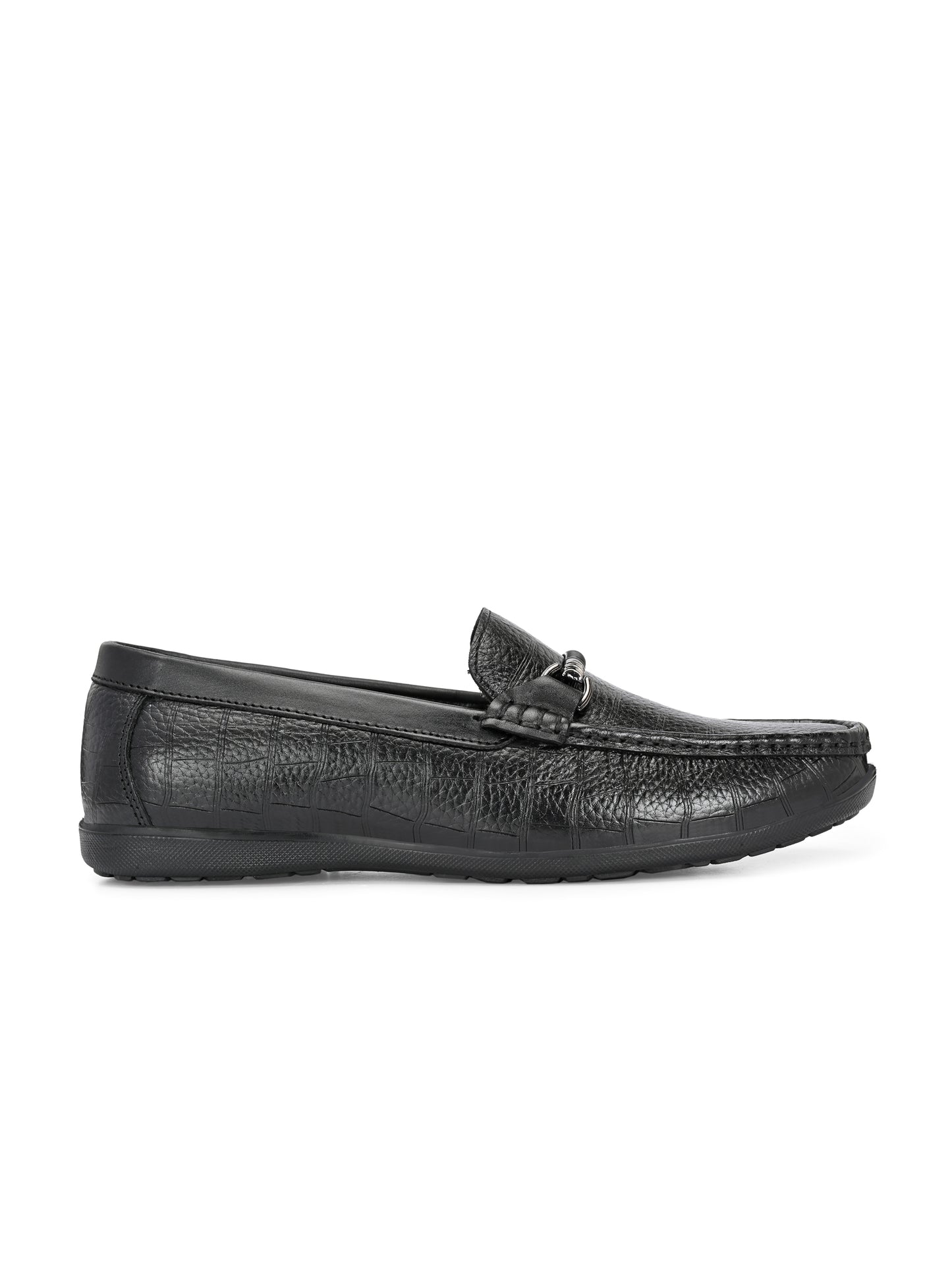 Premium Genuine Leather Textured Loafers for Men in Tan and Black