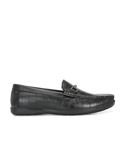 Premium Genuine Leather Textured Loafers for Men in Tan and Black