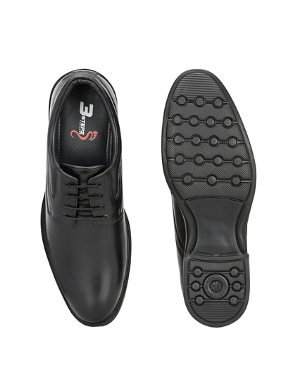 Premium Textured Leather Lace-Up Formal Shoes for Men | Elegant Dark Brown/Black Executive Derby Shoes