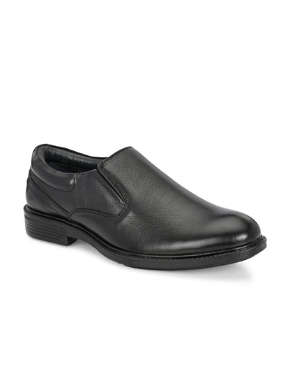Premium Textured Leather Slip-On Formal Shoes for Men | Stylish Tan/Black Business Casual Loafers