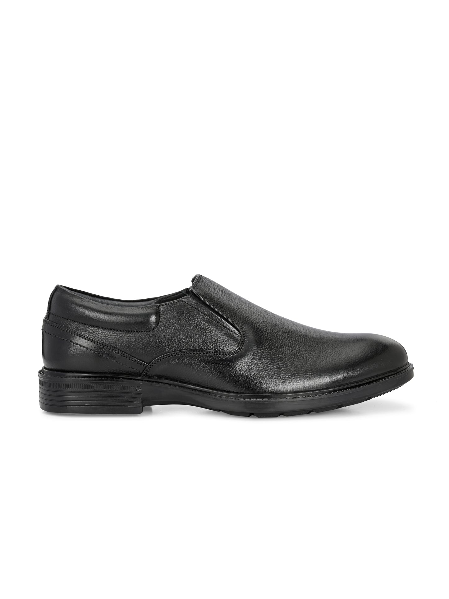 Premium Textured Leather Slip-On Formal Shoes for Men | Stylish Tan/Black Business Casual Loafers