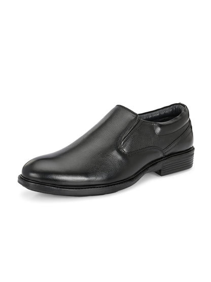 Premium Textured Leather Slip-On Formal Shoes for Men | Stylish Tan/Black Business Casual Loafers