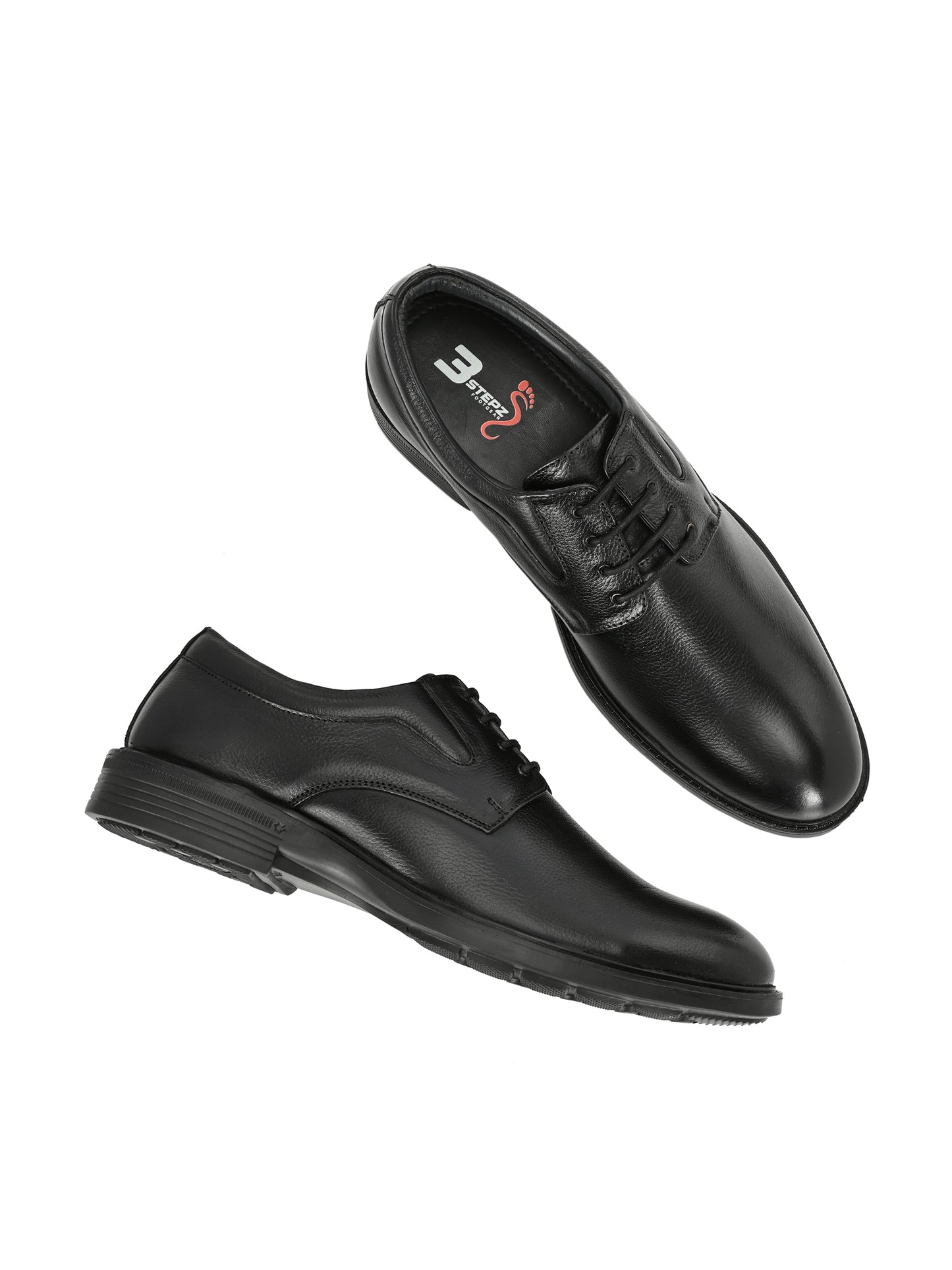 Premium Textured Leather Lace-Up Formal Shoes for Men | Elegant Dark Brown/Black Executive Derby Shoes