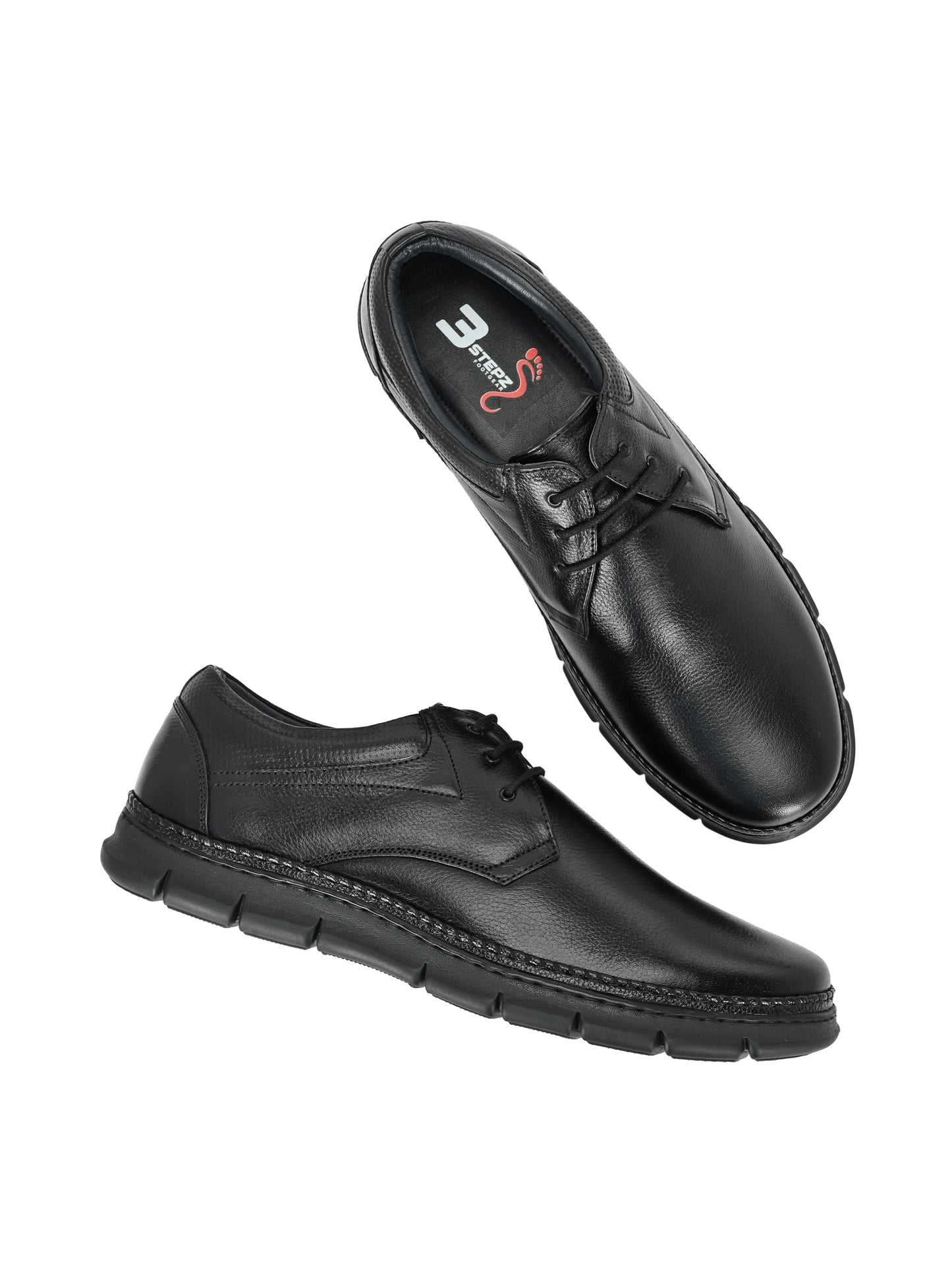 Classic Genuine Leather Lace-Up Shoes for Men in Brown and Black Colours