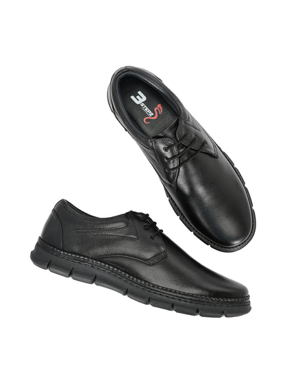 Classic Genuine Leather Lace-Up Shoes for Men in Brown and Black Colours