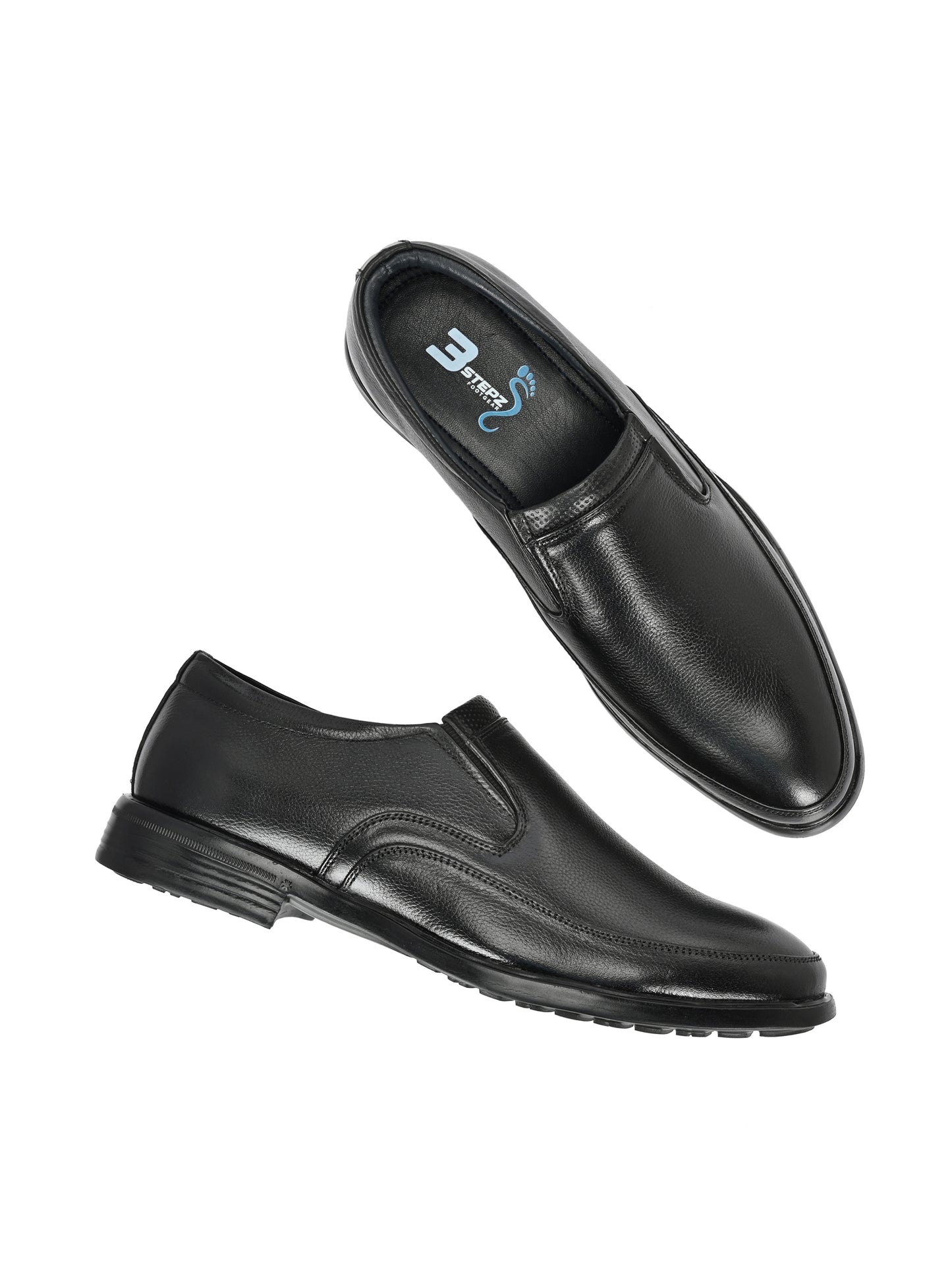 Classic Smart Genuine Leather Slip-On Shoes for Men in ark Brown and Black