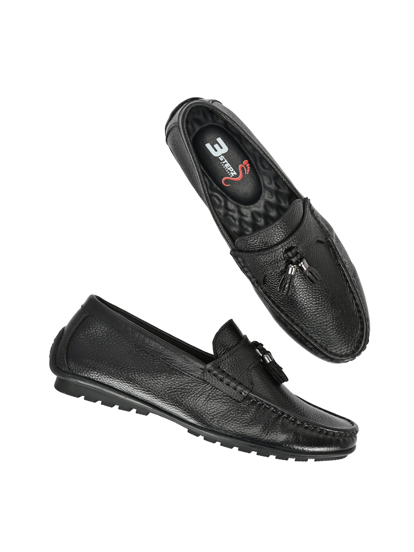 Premium Handcrafted Leather Tassel Loafers for Men in Dual-Tone Brown and Black