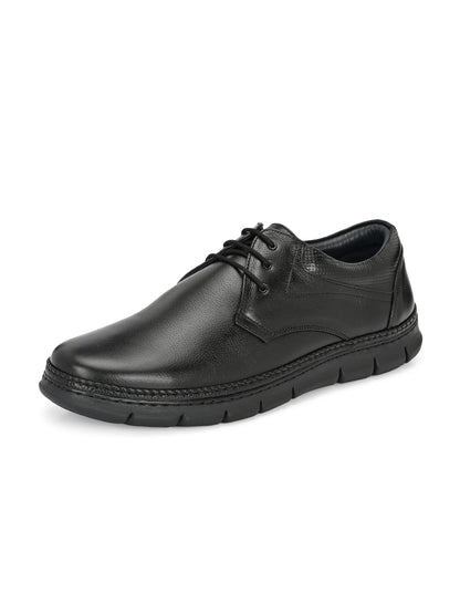 Classic Genuine Leather Lace-Up Shoes for Men in Brown and Black Colours