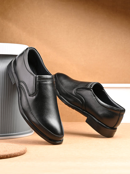 Classic Smart Genuine Leather Slip-On Shoes for Men in ark Brown and Black