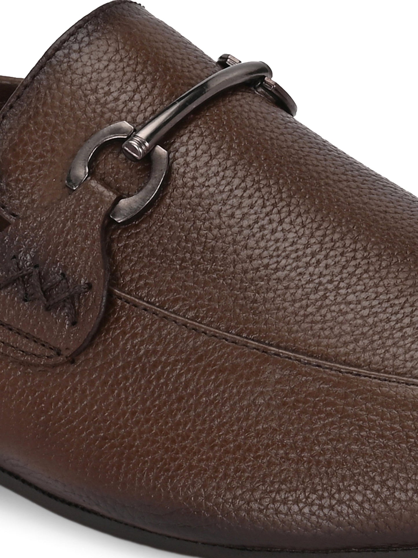 Premium Handcrafted Brown Leather Horsebit Loafers for Men