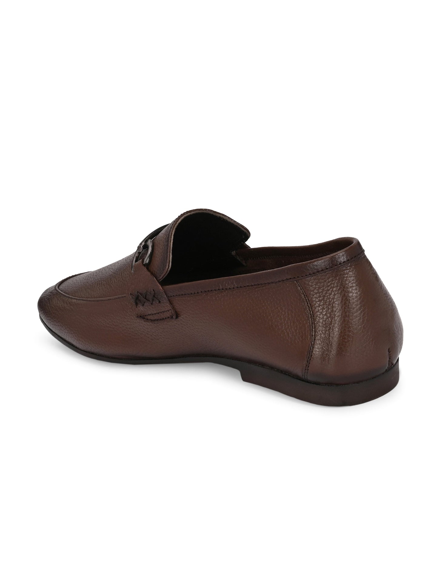 Premium Handcrafted Brown Leather Horsebit Loafers for Men