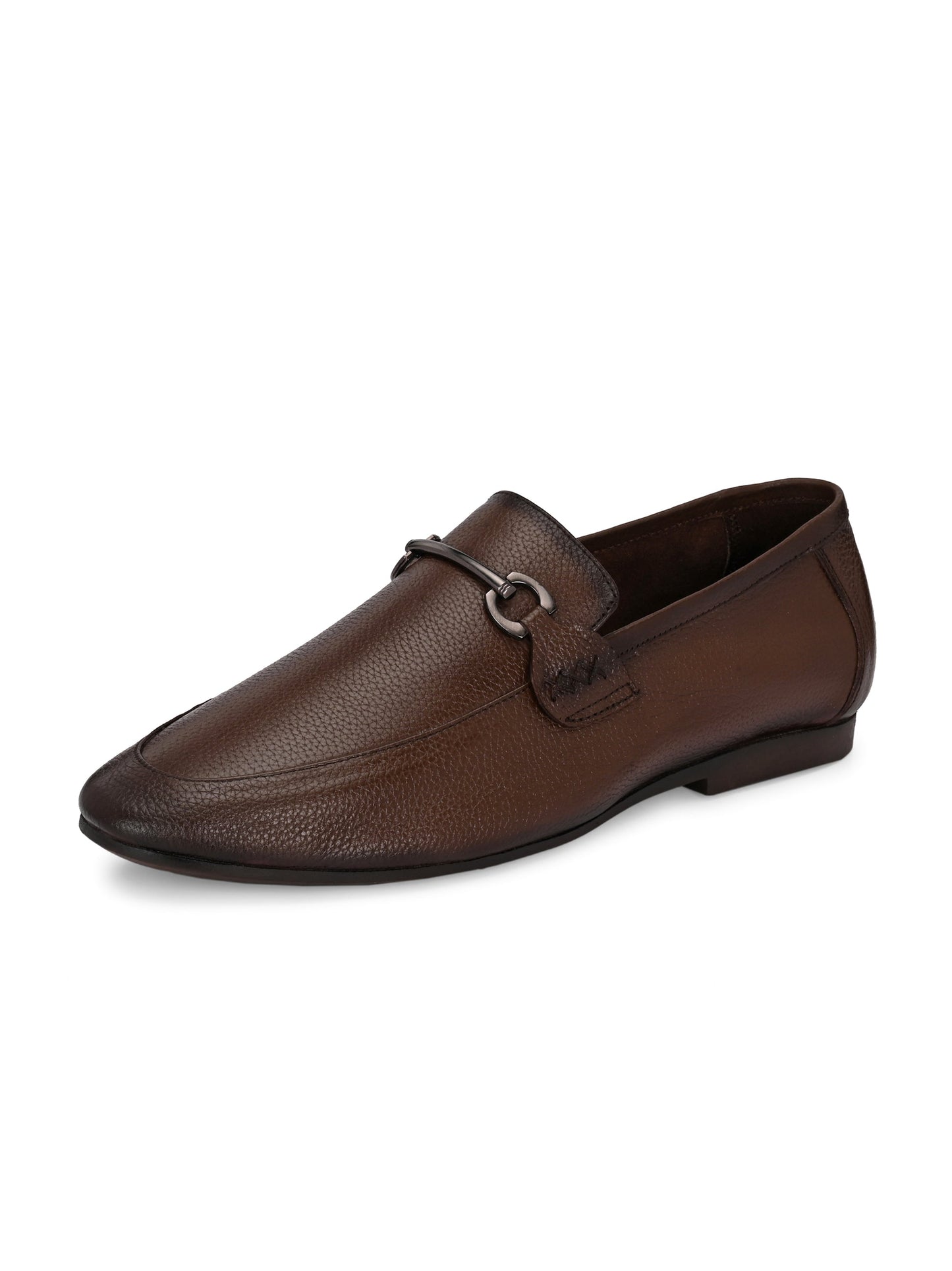 Premium Handcrafted Brown Leather Horsebit Loafers for Men