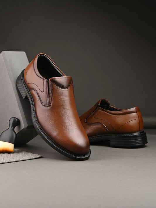 Premium  brown Stylish Leather Loafers for Men