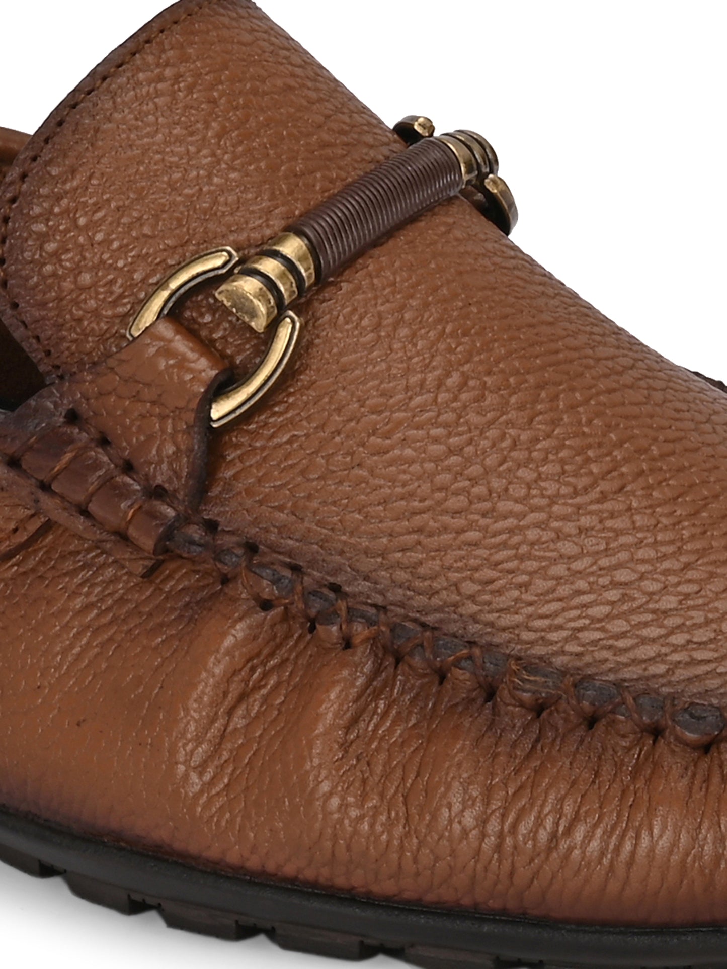 Premium Leather Loafers for Men in Dark Green and Brown Colour