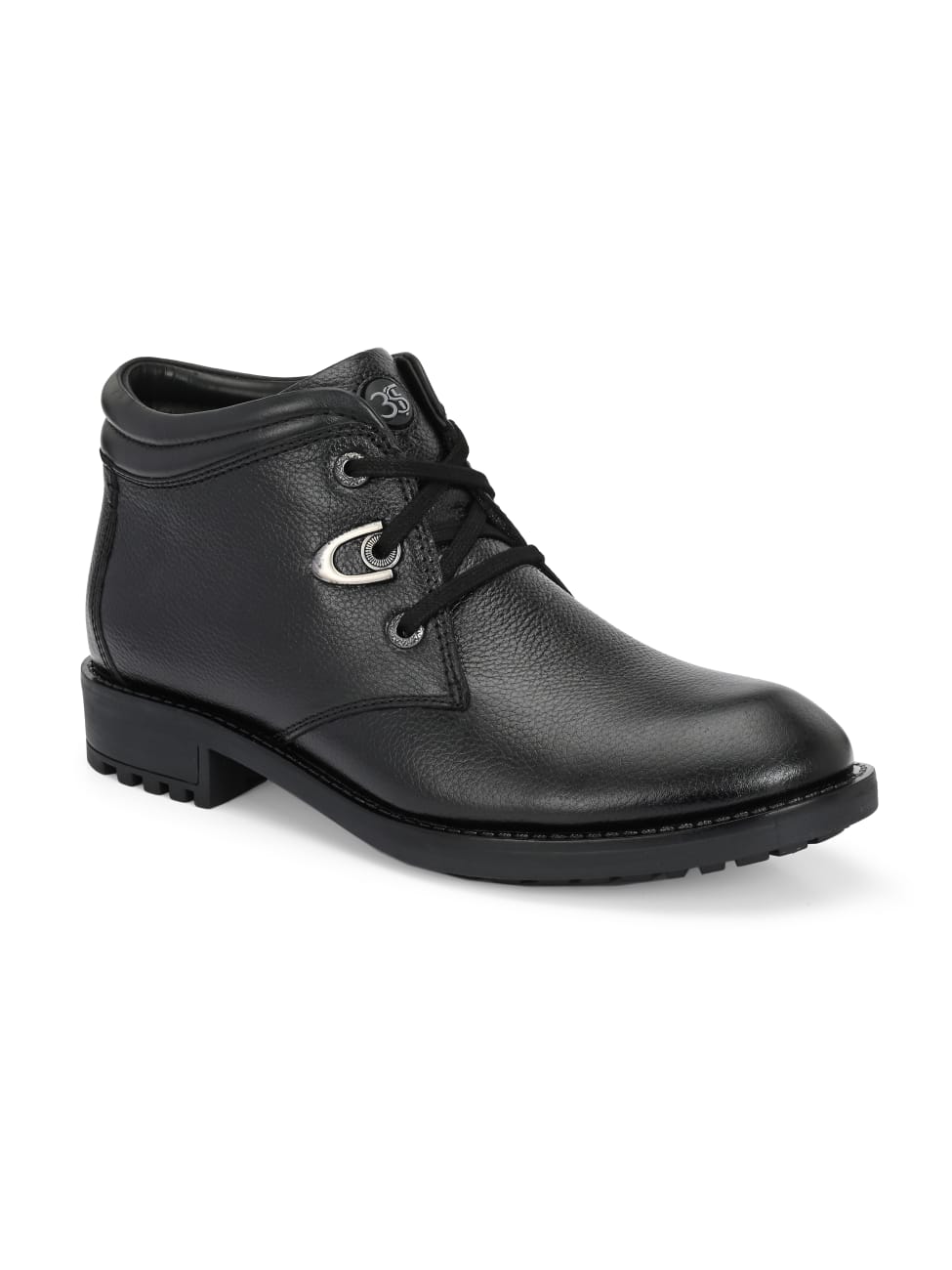 Premium Textured Leather Ankle Boots for Men | Stylish Black/Brown Rugged Outdoor & Casual Boots