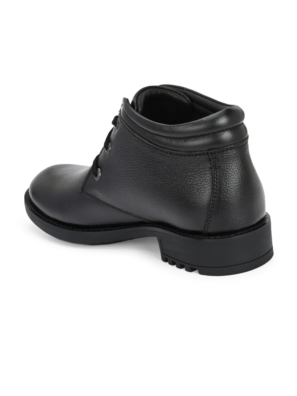 Premium Textured Leather Ankle Boots for Men | Stylish Black/Brown Rugged Outdoor & Casual Boots