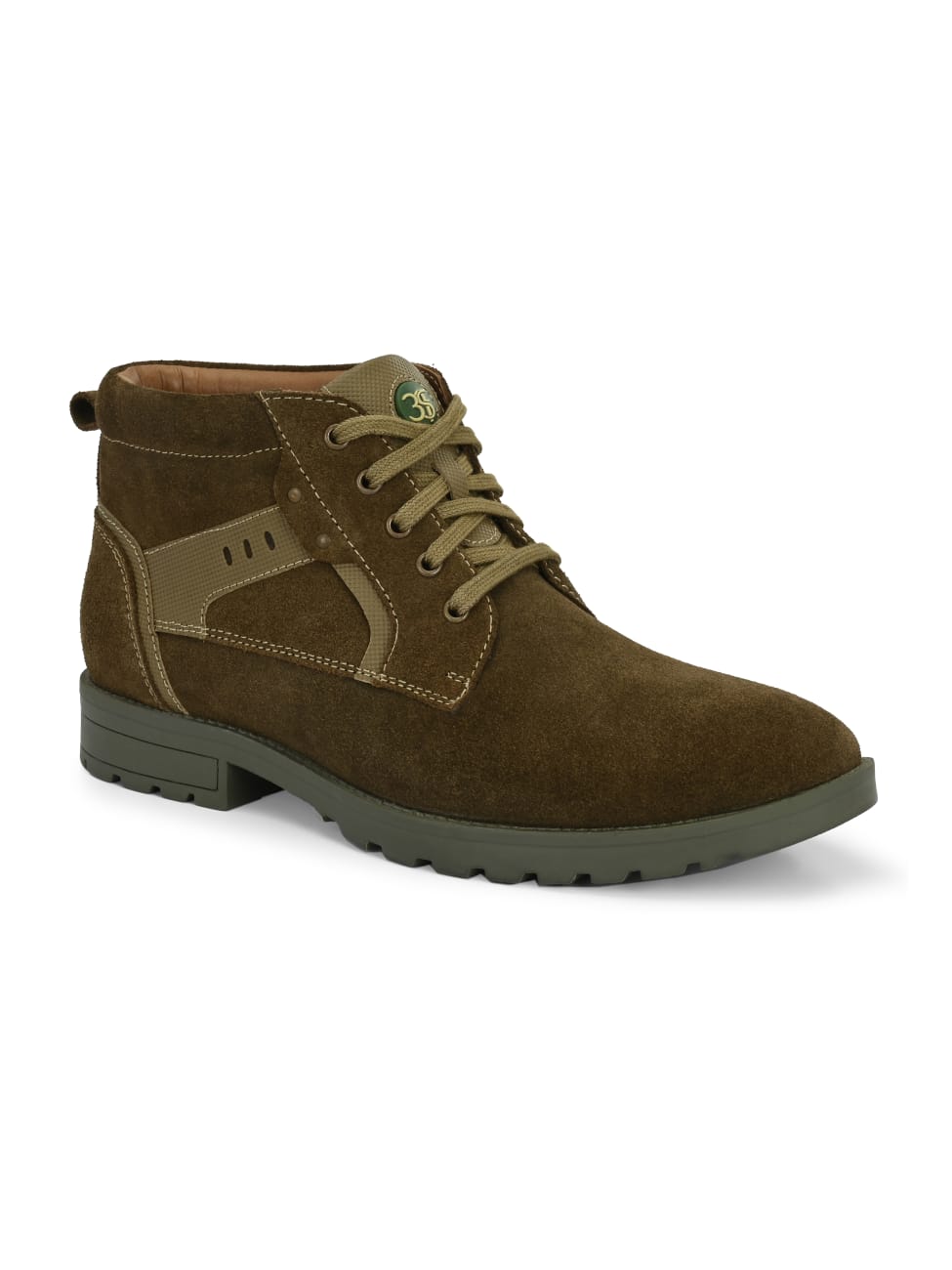 Premium Suede Finish Ankle Boots for Men | Classic Brown/Navy Blue Lace-Up Casual & Outdoor Shoes
