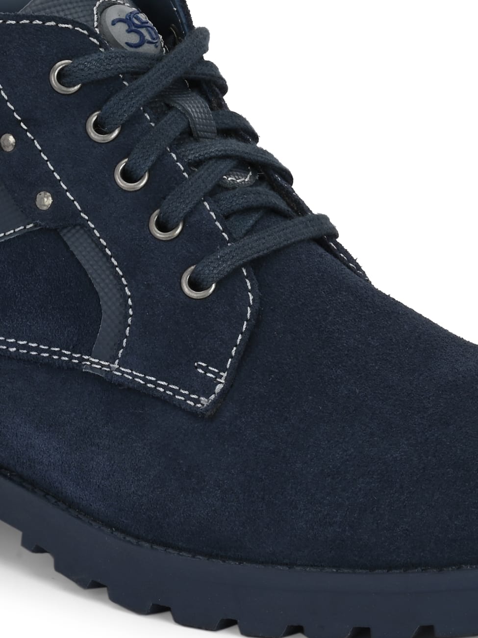 Premium Suede Finish Ankle Boots for Men | Classic Brown/Navy Blue Lace-Up Casual & Outdoor Shoes