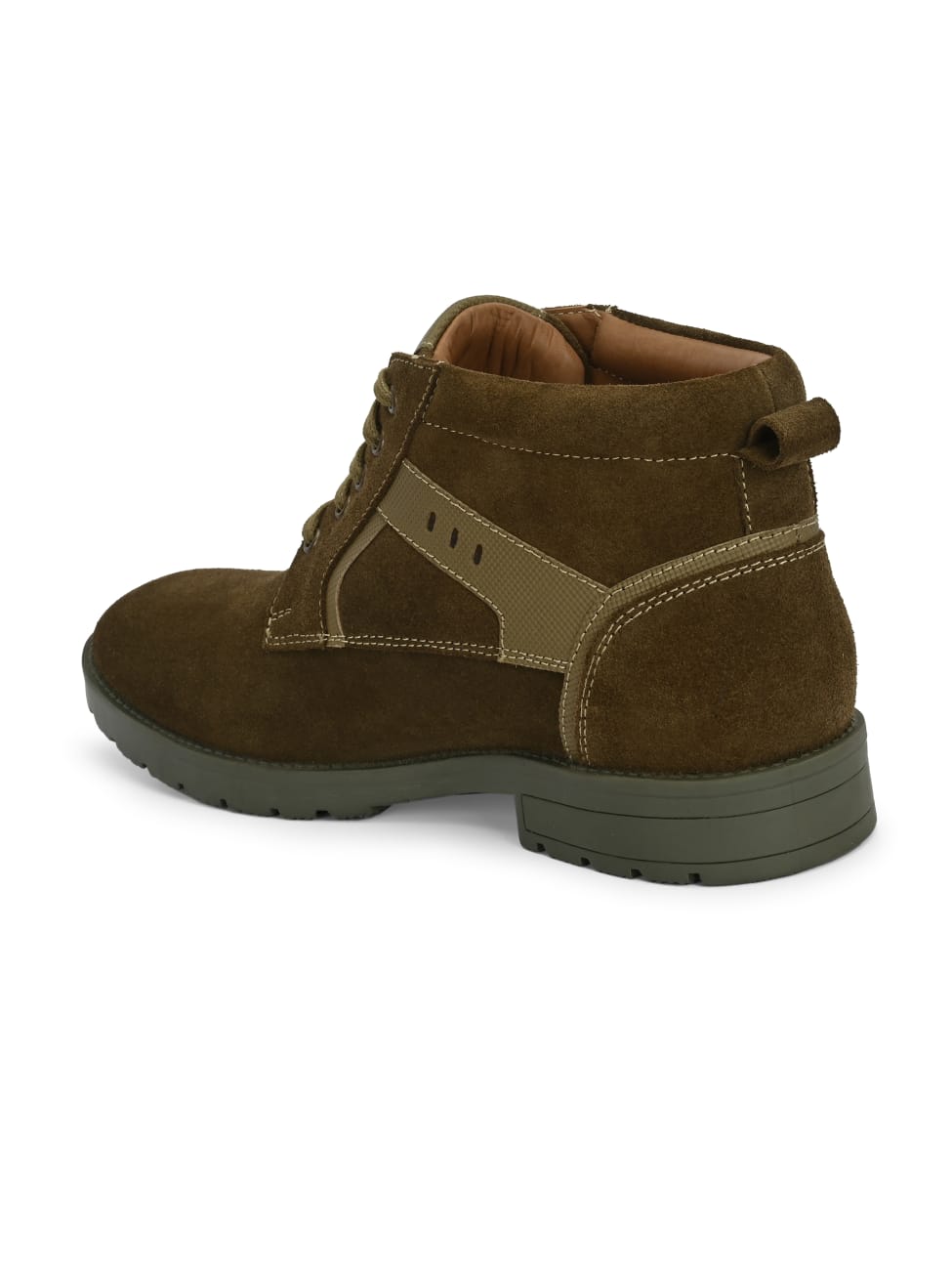 Premium Suede Finish Ankle Boots for Men | Classic Brown/Navy Blue Lace-Up Casual & Outdoor Shoes