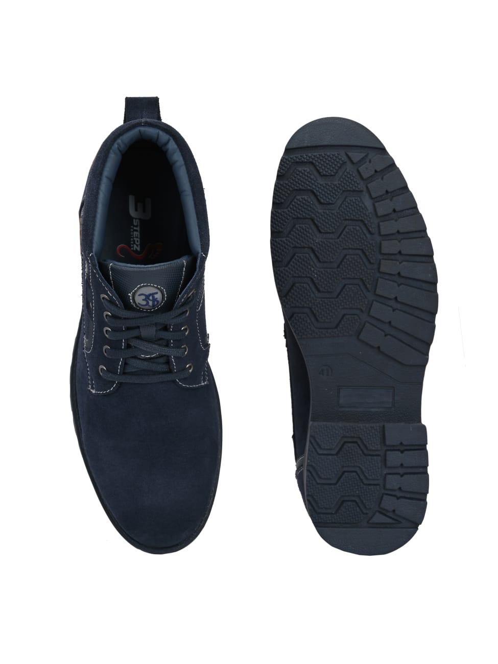 Premium Suede Finish Ankle Boots for Men | Classic Brown/Navy Blue Lace-Up Casual & Outdoor Shoes