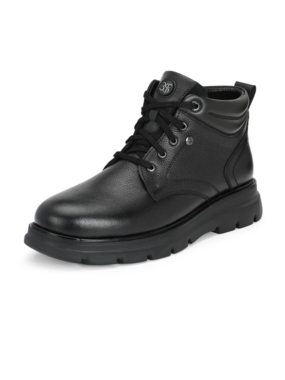 Premium Genuine Leather Ankle Boots for Men | Classic Black/Brown Lace-Up Rugged Casual & Outdoor Shoes