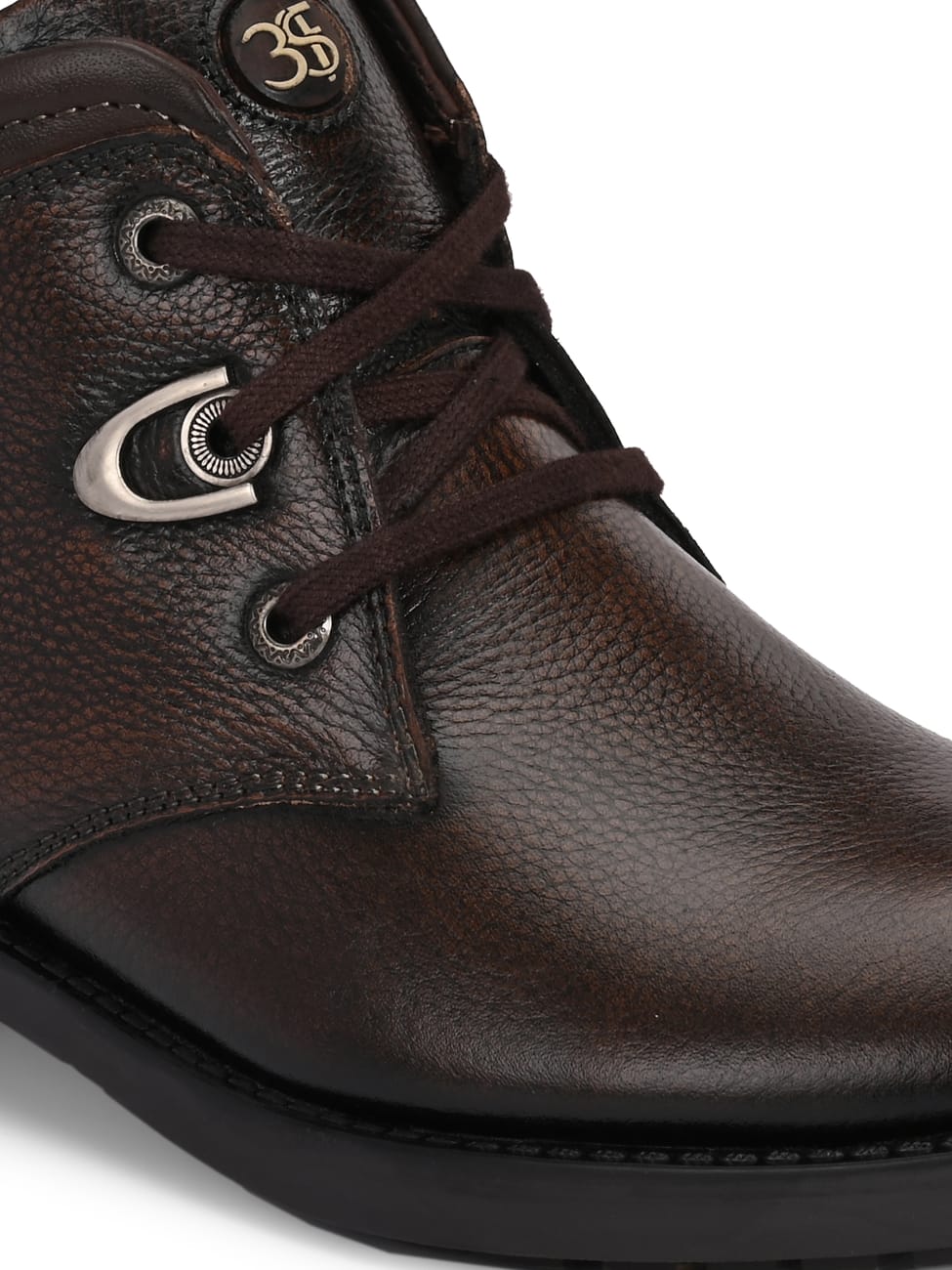 Premium Textured Leather Ankle Boots for Men | Stylish Black/Brown Rugged Outdoor & Casual Boots