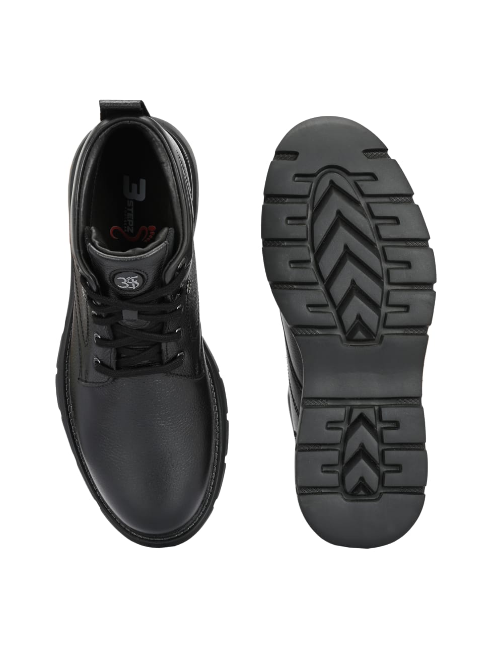 Premium Genuine Leather Ankle Boots for Men | Classic Black/Brown Lace-Up Rugged Casual & Outdoor Shoes