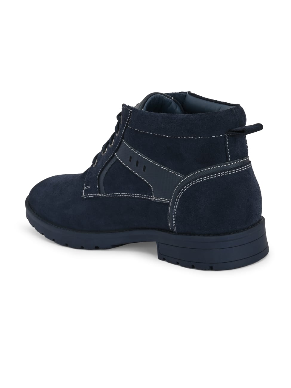 Premium Suede Finish Ankle Boots for Men | Classic Brown/Navy Blue Lace-Up Casual & Outdoor Shoes